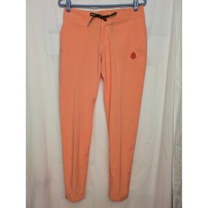 Stio Womens 2 Regular Coral Peach Technical Hiking Pants Drawstring NWT